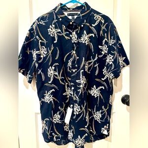 Tommy Hilfiger Dark Blue Floral Men's Shirt NWT